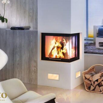 Vento Nordic Varia 2R-55h – H2O Hjørnepejs med Hævelåge