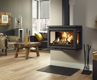Vento Nordic Vidar Triple Medium – dreiseitig Wandmontage Kaminofen