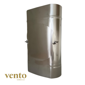 Vento Nordic geradees Rohr mit Reinigungsöffnung – 100 x 200 oval, breit